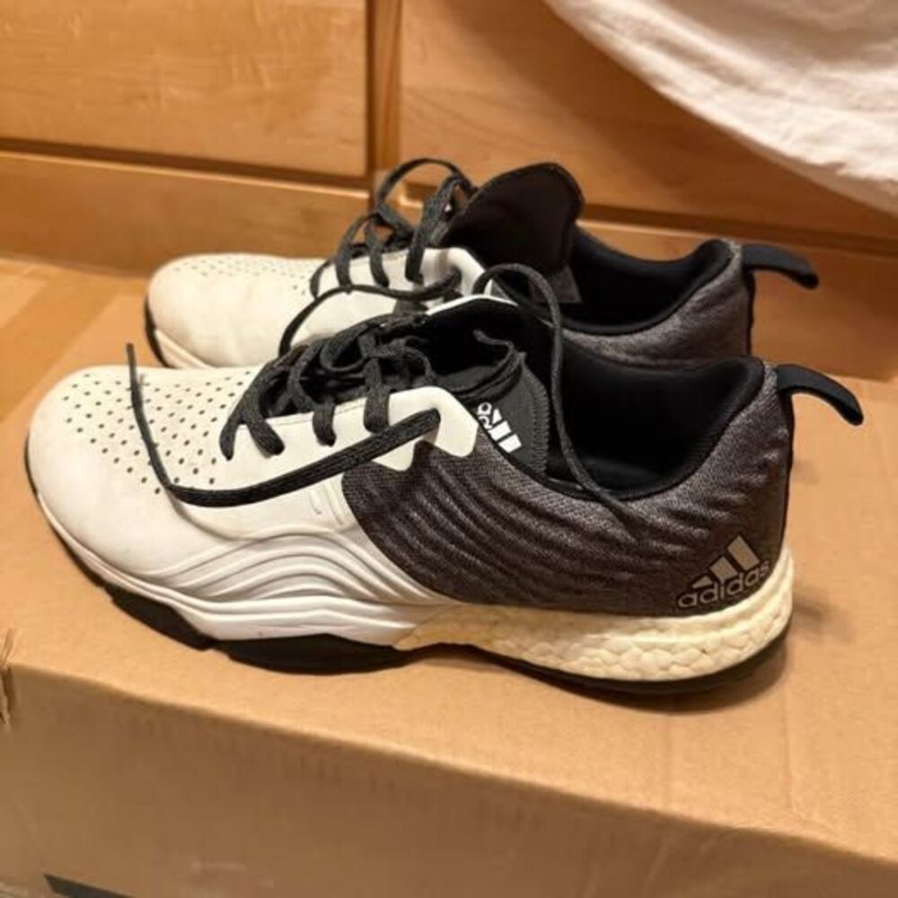 ADIDAS Adipower 4orged Men's Size 9 Golf Shoes B37173 White/Dark Gray Spikeless